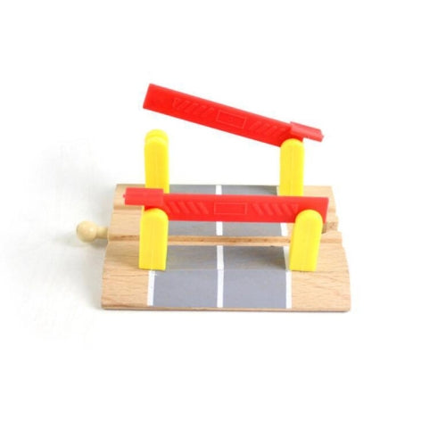 Beech Rail Hovering Railroad Station Parallel Bars Crossing Wooden Toys, Style:Parallel Bars Crossing(Classic)