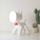 Creative Variety Puppy Desk Lamp Student Bedroom Reading LED Light USB Bedside Night Light(White)