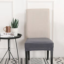 Knitted Padded Chair Cushion Cover(Grey + Silver)