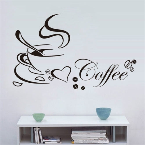 Love Coffee Cup Restaurant Wall Decoration Wall Stickers, Size:44X38cm