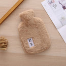 Cute Explosion-proof Warm Water Bag Removable Washable Plush Hand Warmer(Brown)