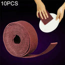 10 PCS Nylon Emery Scouring Pad Stainless Steel Rust Polishing Kitchen Dish Cleaning Rag, Size:9 cm x 20 m(Red Brown)