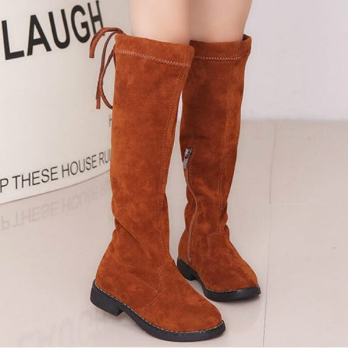 Girls Over-The-Knee High Boots, Size:30(Brown)
