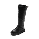 Children's Winter Warm Leather Boots, Size:28, Color:Black