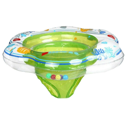 Intime PVC Infant Thick Double Underarm Swimming Ring Sitting Ring(Green)