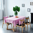 Decorative Tablecloth Imitation Linen Lace Table Cloth Dining Table Cover, Size:130x170cm(Pink)