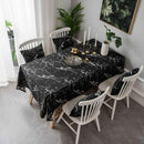 Marble Pattern Minimalist Tablecloth Cover Table Cloth Cotton Linen Dust-proof Cabinet Cloth, Size:140x180cm(Black)