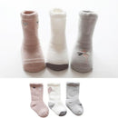 3 Pairs Newborn Boys and Girls Baby Tube Cotton Thickening Terry Socks, Size:S(Heart)