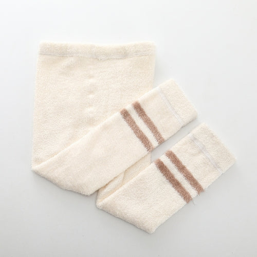 Winter Children With Fleece And Thick Thermal Pants Plush Baby Leggings, Size:S(White)