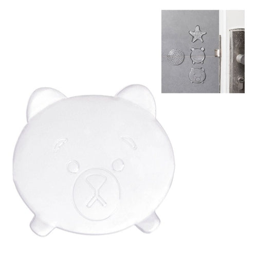 Door Handle Collision Pad Thickened Clear Silicone Refrigerator Collision Pad(Bear)
