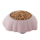 Stainless Steel Plastic Pumpkin Creative Pet Food Bowl(Pink)