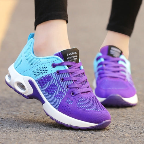 Women Shoes Breathable Mesh Soft Sole Sneakers, Size:39(Purple)