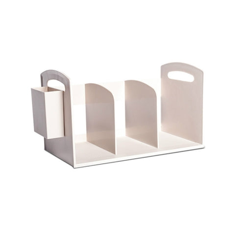 Simple Iron Bookshelf Student Desk Book Storage Rack(Apricot)