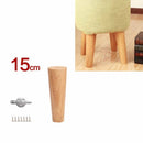 Solid Wood Sofa Foot Table Leg Cabinet Foot Furniture Chair Heightening Pad, Size:15 cm, Style:Vertical(Wood Color)