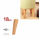 Solid Wood Sofa Foot Table Leg Cabinet Foot Furniture Chair Heightening Pad, Size:18 cm, Style:Tilt(Wood Color)