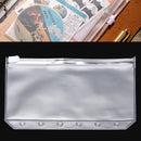 3 PCS Bill Bag Business Card Pull-edge Loose-leaf Pocket Insert PVC Zipper Storage Bag A7 S