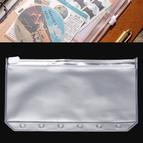 3 PCS Bill Bag Business Card Pull-edge Loose-leaf Pocket Insert PVC Zipper Storage Bag A7 S