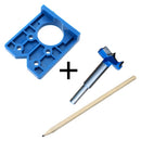 35mm Woodworking Hinge Opening Door Panel Hinge Positioner Punching Installation Auxiliary Tool, Style:Single + Hole Opener+Pencil