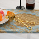 Retro Zinc Alloy Cutlery Cake Fruit Dessert Salad Clip(Square Head Gold Clip)