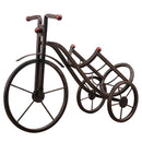 Wrought Iron Metal Tricycle Wine Rack Decorations Home Living Room Dining Table Wine Cabinet Decorations(Black)