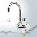 Yangge Indicator Section Electric Hot Water Faucet Instant Water Heater Kitchen Faucet Accessories, Plug Standard:EU Plug(White)