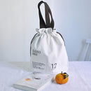 Drawstring Pocket Eco-Friendly Cotton Portable Lunch Bag(Number)