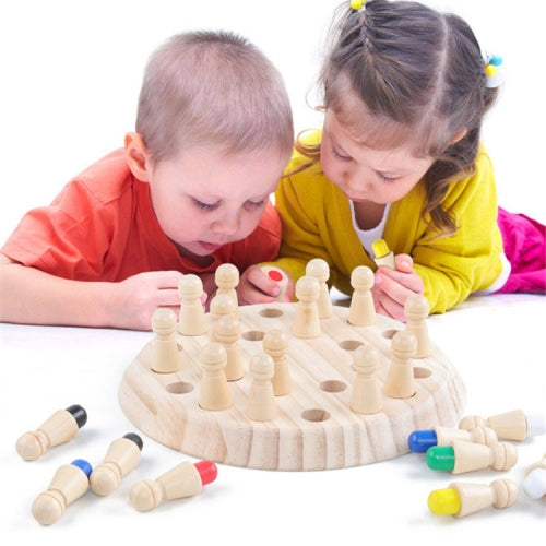 Wooden Children Early Education Memory Chess Concentration Memory Training Educational Toy