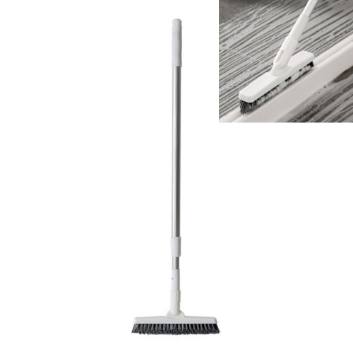 Toilet Brush Long Handle Bristle Floor Brush Bathroom Tile Wall Brush Gap To Dead Corner Cleaning Brush(White)