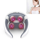 Neck Protector Lumbar and Cervical Massager Massage Pillow(White)