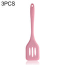 3 PCS One-piece High Temperature Resistant Silicone Non-stick Spatula Kitchen Kitchenware Leak Shovel(Pink)