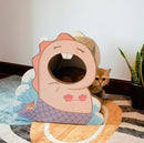 Cat Scratching Board Corrugated Cat Toy Supplies Cat Climbing Frame(Pink)