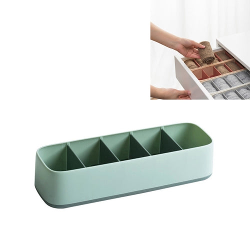 2 PCS Household Underwear Socks Storage Box Drawer Type Separation and Finishing Box(Light Green)