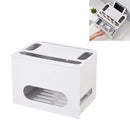 Wireless Router Desktop Set-top Box Power Cord Socket Storage Finishing Box(Gray)