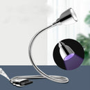 Flexible Hose USB Ultraviolet LED Sterilization Disinfection Lamp(Silver)