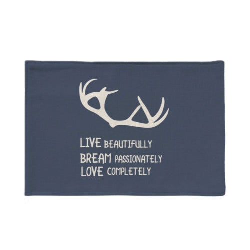 Living Room Bathroom Velvet Non-Slip Floor Mat Fabric Carpet, Size:40x60cm(Antlers)