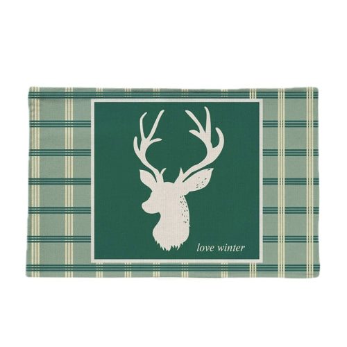 Living Room Bathroom Velvet Non-Slip Floor Mat Fabric Carpet, Size:60x80cm(Deer Head)