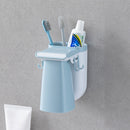 Toothbrush Holder Wash Cup Home Couple Magnetic Suction Mouthwash Cup(Sky Blue)