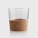Transparent Glass Cork Sleeve Water Cup, Style:Transparent Glass