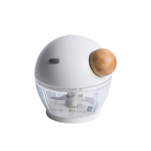 Household Round Nose Shape Multifunctional Cooking Machine Manual Garlic Minced Meat Minced Vegetable Stirrer(Gray White)