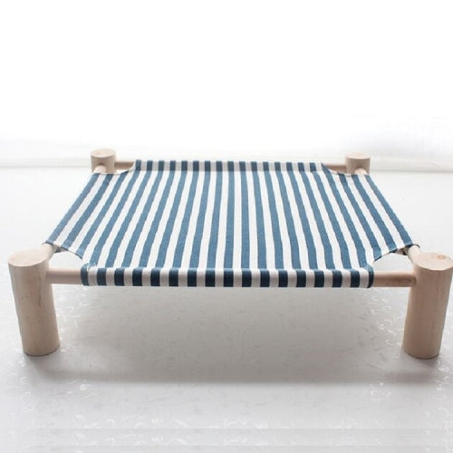 45x50cm Four Seasons Universal Removable And Washable Pet Bed Pet Nest, Style:Navy Blue Stripes