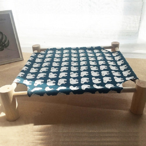 45x50cm Four Seasons Universal Removable And Washable Pet Bed Pet Nest, Style:Ink Blue Polar Bear