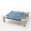 45x50cm Four Seasons Universal Removable And Washable Pet Bed Pet Nest, Style:White Cat Blue Background