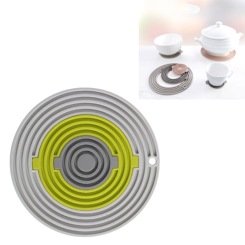 3 in 1 Round Silicone Heat Insulation Pad High Temperature Resistant Multifunctional Tableware Pad Combination Pot Pad Coaster(L6)