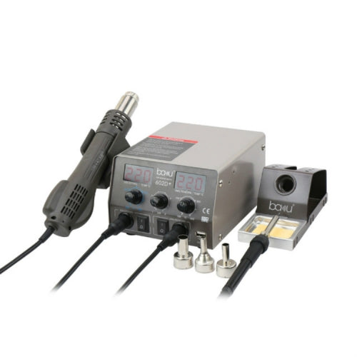 BAKU BA-602D+ Welding Station Set Dual Digital Display Mobile Phone Repair Tin Welding Tool, Specification:US Plug