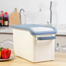 Roller Gate Drag Cover Thickened Moisture-proof Insect-proof Rice Barrel Window Rice Storage Box with Pulley, Size:L(Blue)