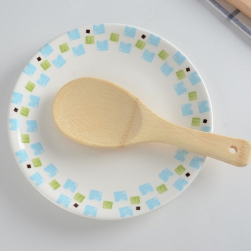 5 PCS Rice Spoon Spatula Bamboo Board Wood Spatula Kitchen Tool