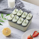 Summer Home Creative DIY Ice Cream Popsicle Mold Set Plastic Ice Tray, Style:Square(Green)