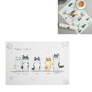 Simple Children Cute Cartoon Placemats Complementary Food Mats Waterproof and Oil Proof Insulation Coasters(Five Dogs)
