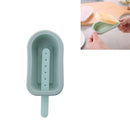 DIY Silicone Popsicle Ice Cream Mold Creative Cute Summer Popsicle Stick Ice Lattice, Style:Regular Large(Olive Green)