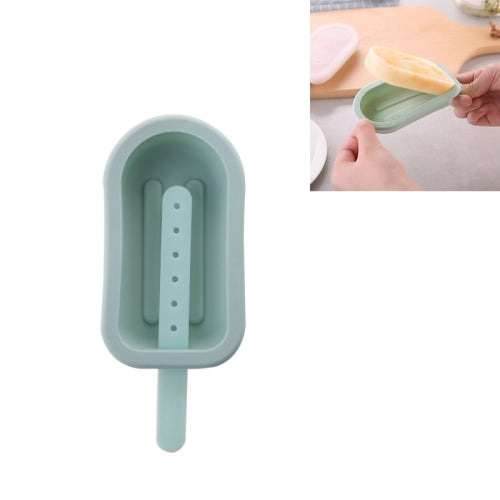 DIY Silicone Popsicle Ice Cream Mold Creative Cute Summer Popsicle Stick Ice Lattice, Style:Regular Large(Olive Green)